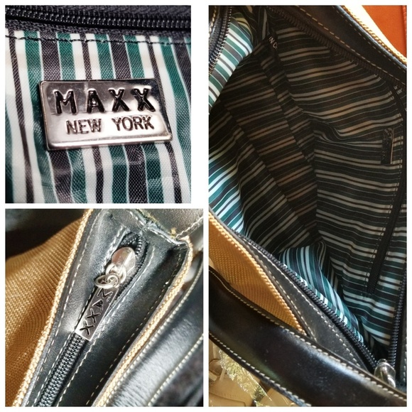 MAXX NY Fabric & Leather Shoulder Bag NWOT - Picture 8 of 8